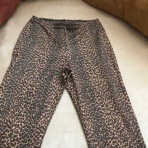 Leopard wide leg pants